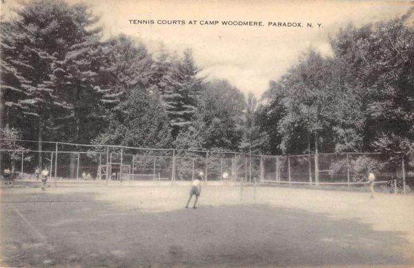 Paradox New York tennis courts at Camp Woodmere antique pc ZA441329