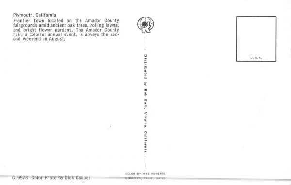 Plymouth California scenic view Frontier Town on fairgrounds vintage pc ZA441366 - Image 2