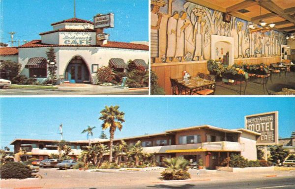 Coronado California views of La Avenida Restaurant & Motel vintage pc ZA441383