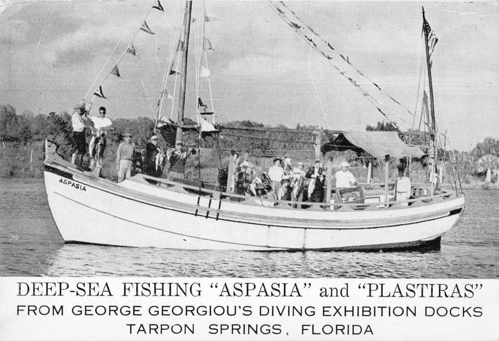Tarpon Springs Florida Deep Sea Fishing Aspasia Plastiras Postcard JF685752  - Mary L. Martin Ltd. Postcards