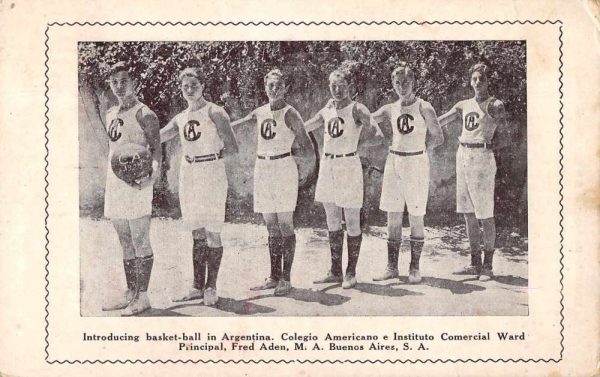 Argentina Colegio Americano Basketball Team Vintage Postcard JF235332