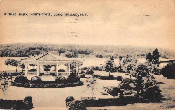 Northport Long Island New York Public Park Scenic View Vintage Postcard JF235402