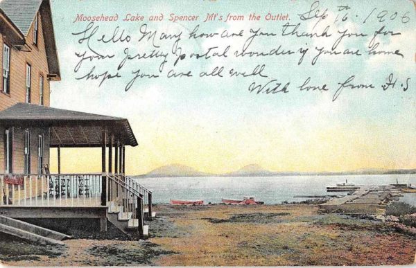 Moosehead Lake Maine Spencer Mts Scenic View Vintage Postcard JG236755