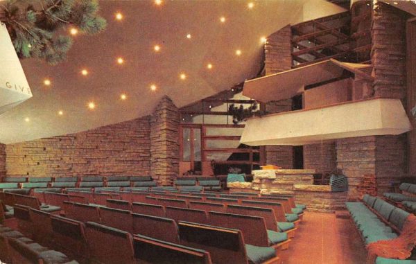 Madison Wisconsin Frank Lloyd Wright Auditorium Vintage Postcard JG236777