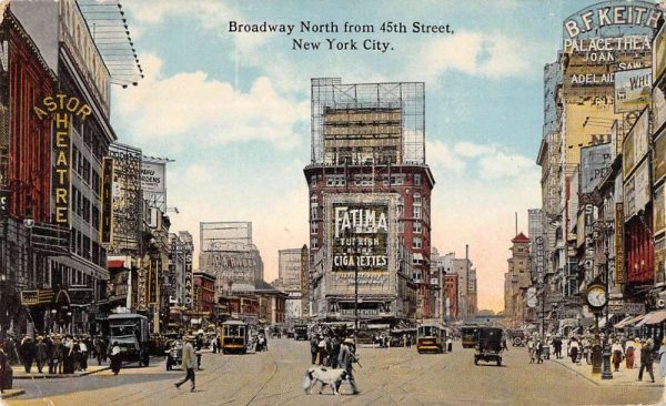 New York City New York business area Broadway north antique pc ZC548788