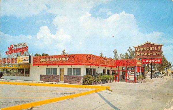 Pompano Beach Florida Shangri-La Restaurant Chinese-American vintage pc ZC548805