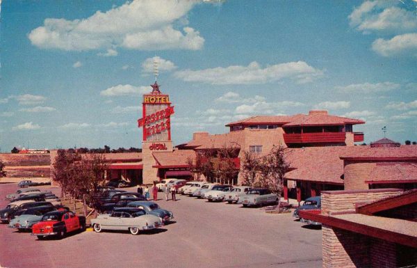 Fort Worth Texas birds eye view Western Hills Hotel vintage pc ZC548835