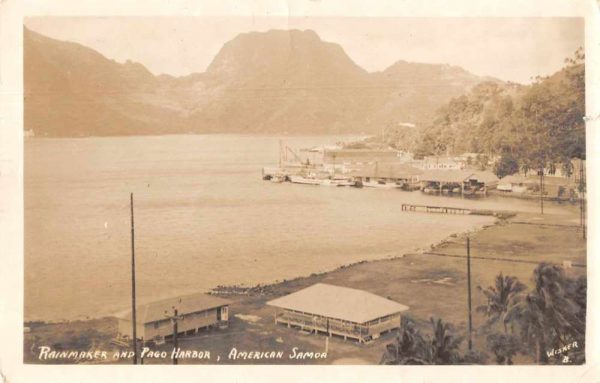 Pago Pago American Samoa Rainmaker and Pago Harbor Real Photo Postcard JH230157