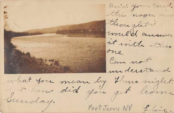 Port Jervis New York Scenic View Real Photo Vintage Postcard JH230175