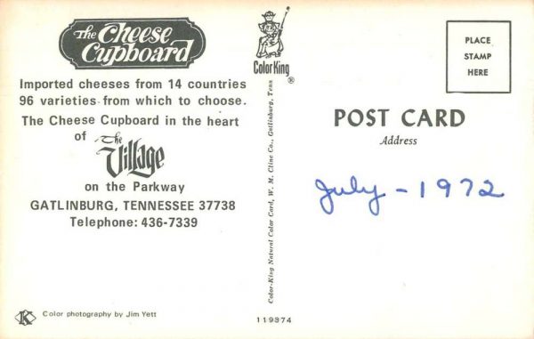 Gatlinburg Tennessee Cheese Cupboard Store Interior Vintage Postcard JH230320 - Image 2