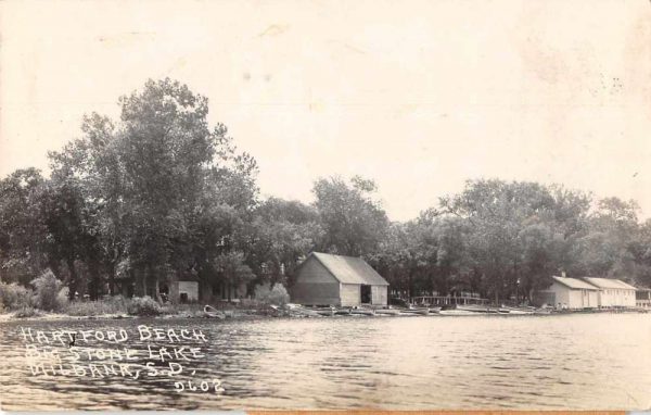 Milbank South Dakota Hartford Beach Big Stone Lake Real Photo Postcard JH230438