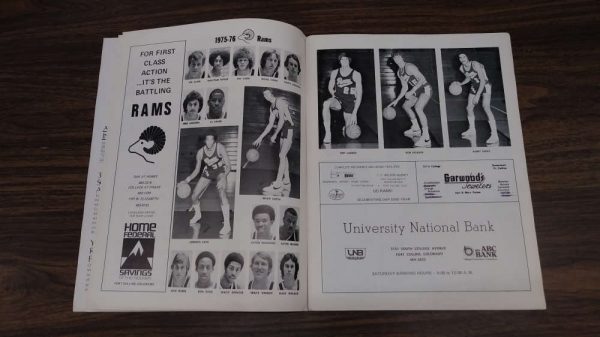 Colorado State vs Brigham Young Basketball 1976 Program J81578 - Image 3