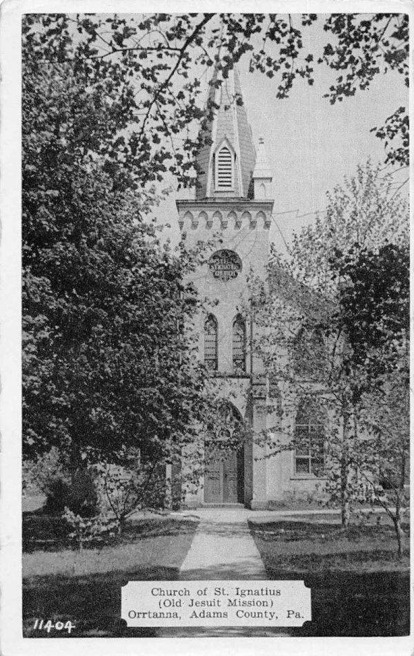 Orrtanna Pennsylvania Church of St Ignatius Vintage Postcard JH230623