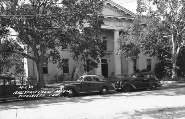 Titusville Florida Court House Real Photo Vintage Postcard JH230782