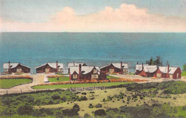 Depoe Bay Oregon Finisterre Lodges Scenic View Vintage Postcard JI657214