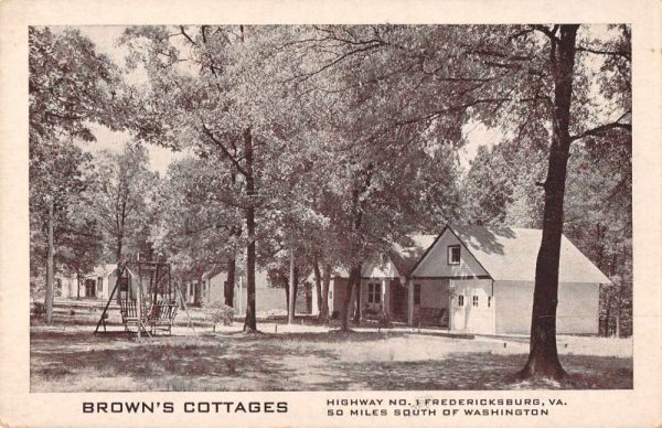 Fredericksburg Virginia Brown's Cottages Vintage Postcard JI658192