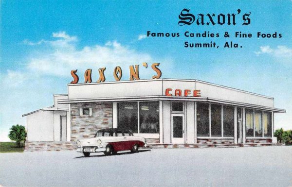 Summit Alabama Saxon's Candy and Cafe Vintage Postcard JI658244