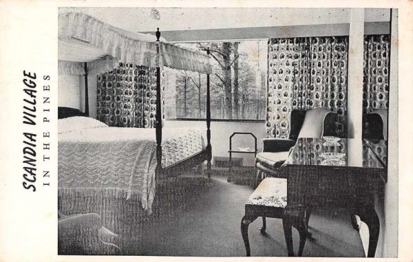 Neuse North Carolina Scandia Village Room Interior Vintage Postcard JI658252