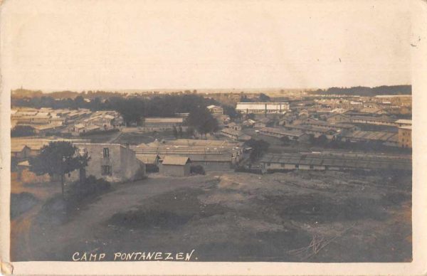 Camp Pontanezen Brest France Birds Eye View Real Photo Vintage Postcard JI658350