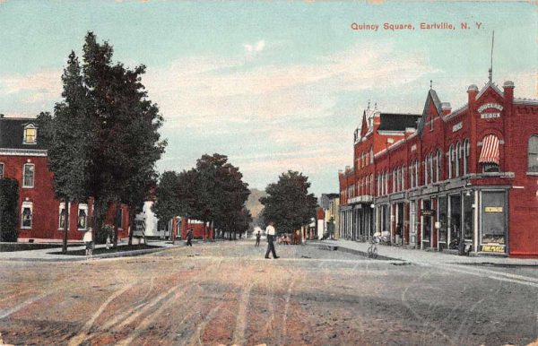 Earlville New York Quincy Square Douglas Block Vintage Postcard JI658419