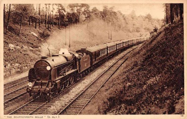 England Bournemouth Railroad Vintage Postcard JI658601