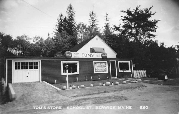 Berwick Maine Tom's Store Coke Sign Real Photo Postcard JJ658707