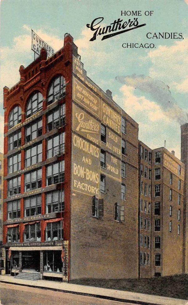 Chicago Illinois Gunther's Candies Vintage Postcard JJ658737