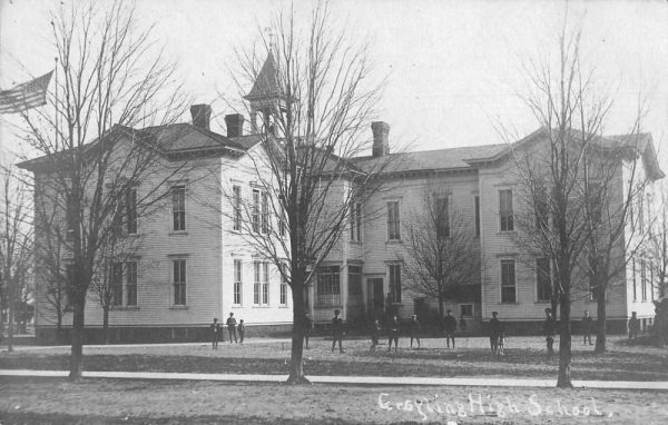 Grayling Michigan High School Real Photo Vintage Postcard JJ658803