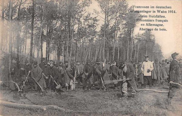 Wahn Germany German Camp French Pisoners 1914 Vintage Postcard JJ658836