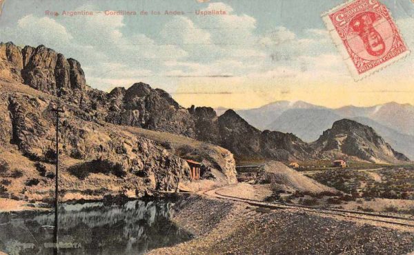 Uspallata Argentina Cordillera de los Andes Scenic View Postcard JJ658840