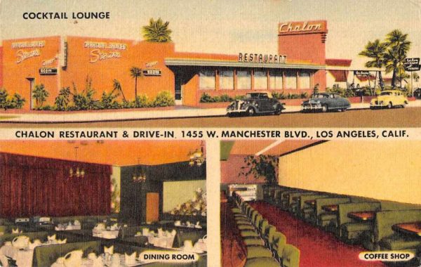 Los Angeles California Chalon Restaurant and Cocktail Lounge Postcard JJ649057