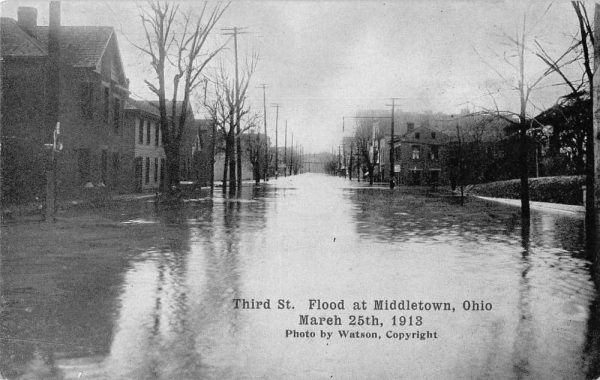 Middletown Ohio Flood Disaster Third Street Vintage Postcard JJ649075