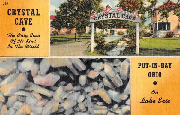 Put in Bay Ohio Crystal Cave Entrance Vintage Postcard JJ649240