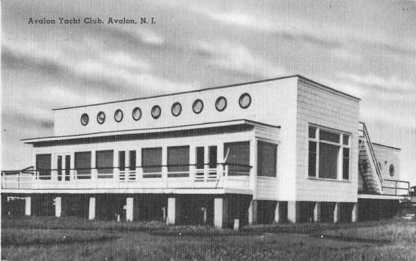 Avalon New Jersey Yacht Club Exterior Vintage Postcard JJ649294