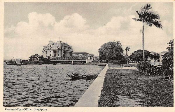 Singapore General Post Office Scenic View Vintage Postcard JJ649347