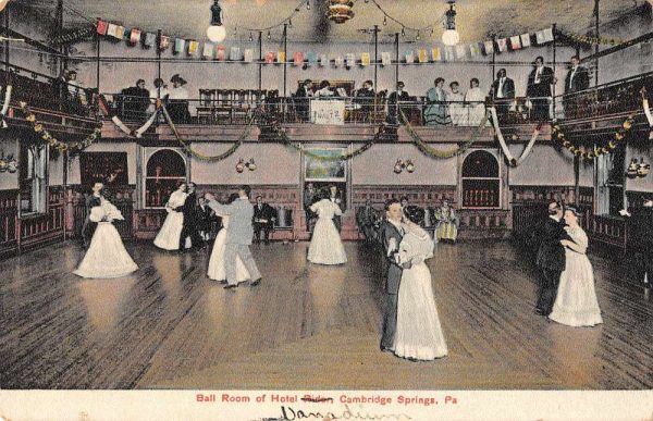 Cambridge Springs Pennsylvania Hotel Rider Ball Room Vintage Postcard JJ649350