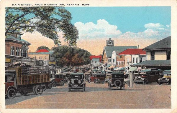 Hyannis Massachusetts view of Main St from Hyannis Inn antique pc ZE686348