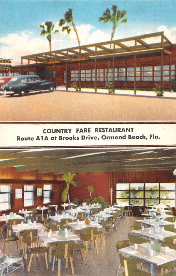 Ormond Beach Florida multi-views Country Fare Restaurant antique pc ZE686351