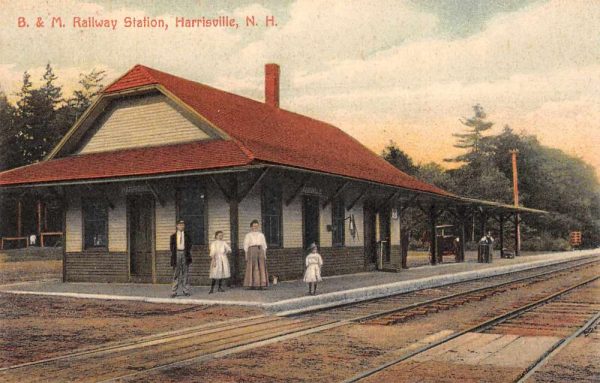 Harrisville New Hampshire B and M Railway Station Vintage Postcard JJ649392