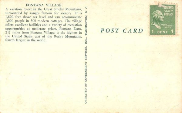 Fontana Village North Carolina shopping center & cafeteria antique pc ZE686396 - Image 2