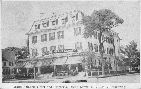 Ocean Grove New Jersey Grand Atlantic Hotel and Cafeteria antique pc ZE686411