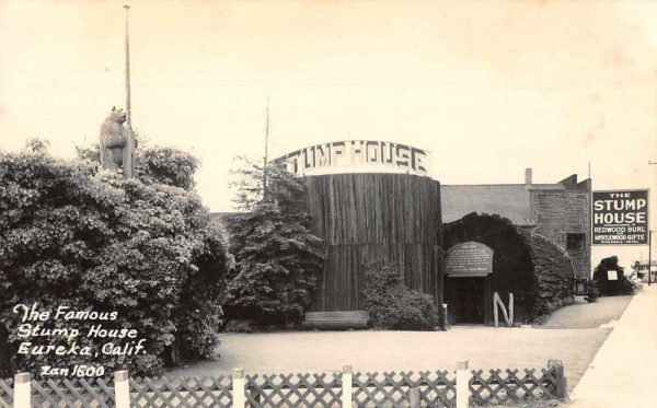 Eureka California The Stump House gift shop real photo pc ZE686494