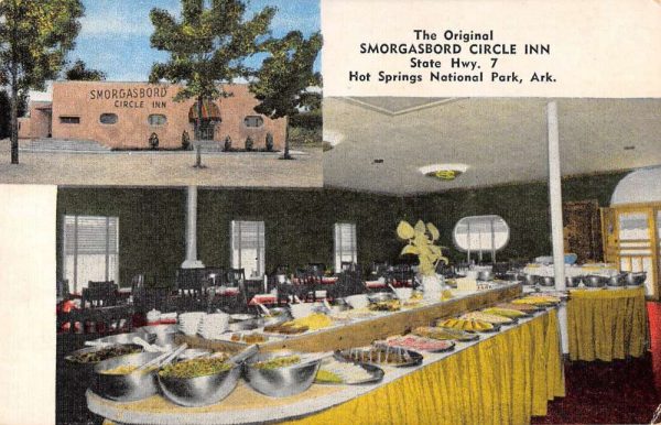 Hot Springs National Park Arkansas Smorgasbord Circle Inn antique pc BB7