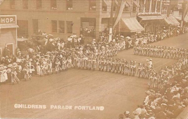 Portland Oregon Childrens Parade Patriotic Real Photo Postcard JJ649435