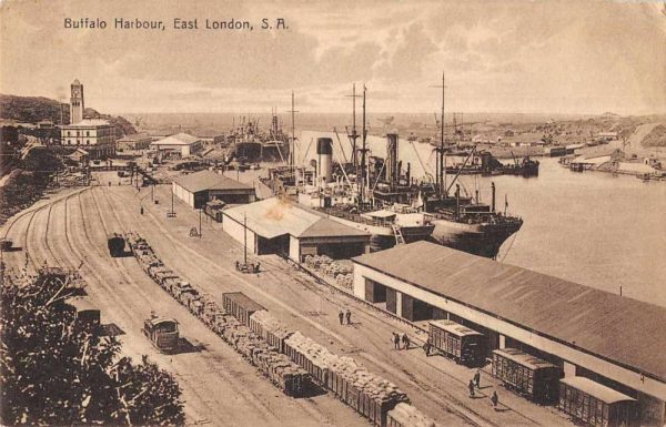 East London South Africa Buffalo Harbour Railroad Vintage Postcard JJ649553