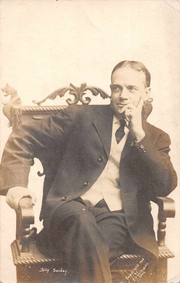 Billy Sunday Evangelist Religious Real Photo Vintage Postcard AA46