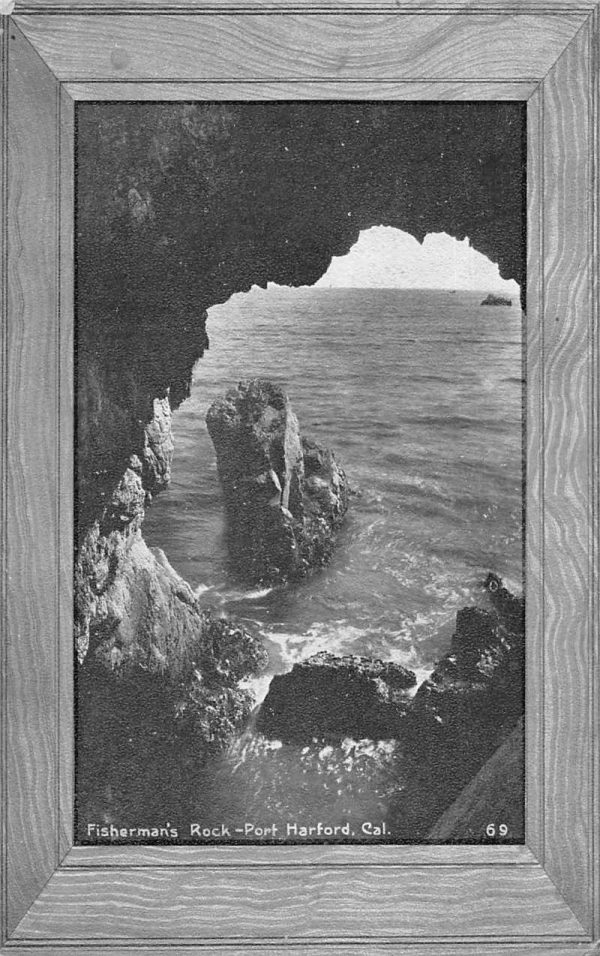 Port Harford California Fisherman's Rock Vintage Postcard AA86