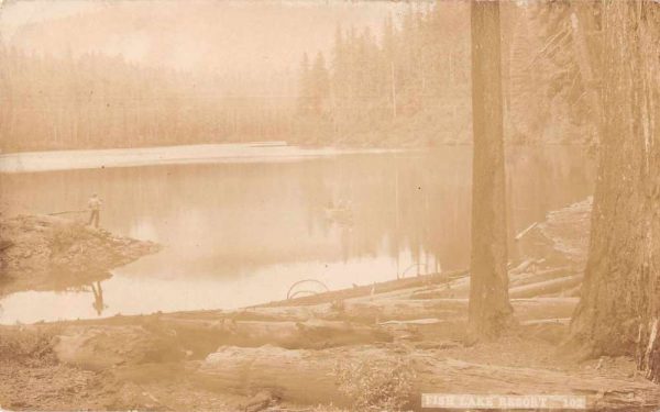 Fish Lake Resort Fishing Scenic View Real Photo Vintage Postcard AA112