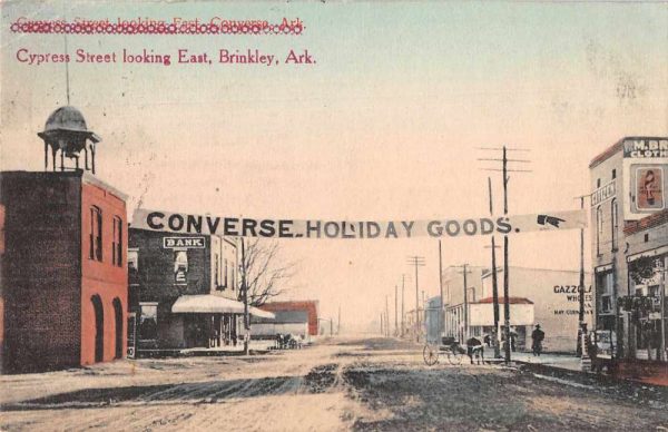 Brinkley Converse Arkansas Cypress Street Business District Postcard AA199