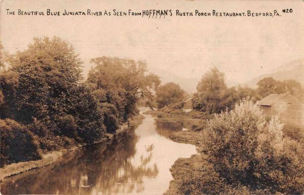 Bedford Pennsylvania Hoffman's Rustic Porch Restaurant real photo pc BB173